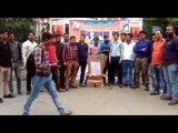Hindu Jagran Manch workers blown the effigy of terrorism in Almora