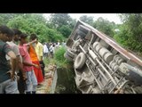 Roadways bus fallen down from bridge in Haridwar