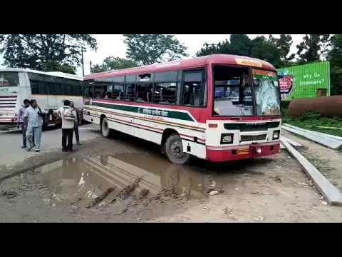 A UP roadways bus crushed a woman in Haridwar