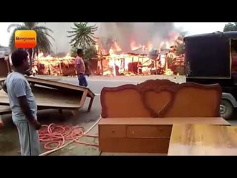 औरंगाबाद में दुकानों में लगी भीषण आग, 20 लाख से ज्यादा का नुकसान- VIDEO