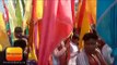 गोंडा में श्याम मन्दिर वार्षिक उत्सव के दूसरे दिन नगर में निशान शोभा यात्रा निकाली गई