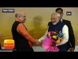 भाजपा की जीत के बाद नेताओं ने ऐसे दी पार्टी कार्यकर्ताओं को बधाई II BJP win gujarat himachal