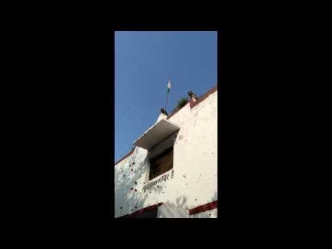 Monkey hoisted the flag in school in Amroha