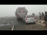 लखनऊ के काकोरी में ट्रक-कार की भिड़ंत में एक परिवार के छह लोगों की मौत