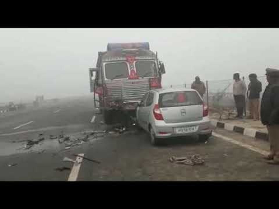 लखनऊ के काकोरी में ट्रक-कार की भिड़ंत में एक परिवार के छह लोगों की मौत