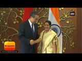 चीन के विदेश मंत्री से सुषमा की मीटिंग II Chinese Foreign Minister Wang Yi meets Sushma Swaraj