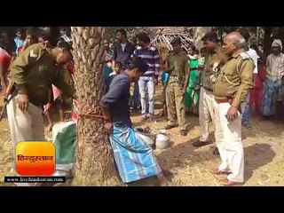 झारखंड: पाकुड़ में चोर को पेड़ से बांधा