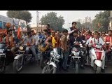 मथुरा में पद्मावती फ़िल्म के विरोध में निकाली बाइक रैली