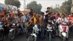 मथुरा में पद्मावती फ़िल्म के विरोध में निकाली बाइक रैली