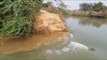 राया-मांट रोड पर मांट ब्रांच गंग नहर की पटरी टूटी सैंकड़ों बीघा फसल जलमग्न
