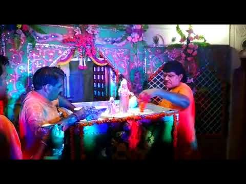 People celebrating Radha Janmastmi in Meerut