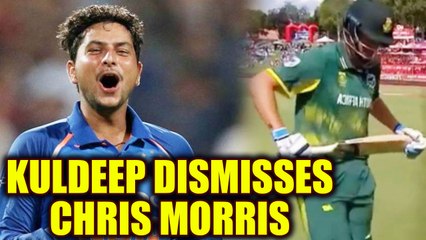 下载视频: India vs South Africa 6th ODI : Chis Morris out for 4 runs, Kuldeep strikes | Oneindia News