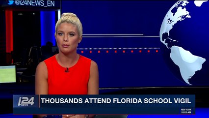 i24NEWS DESK | Thousands attend Florida school vigil | Friday, February 16th 2018