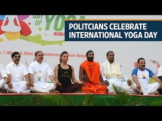 International Yoga Day: When political leaders twist and turn