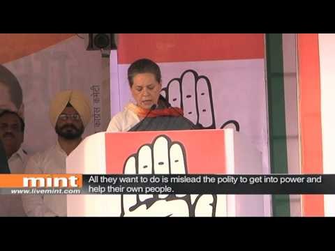 Sonia Gandhi warns against BJP's divisive politics