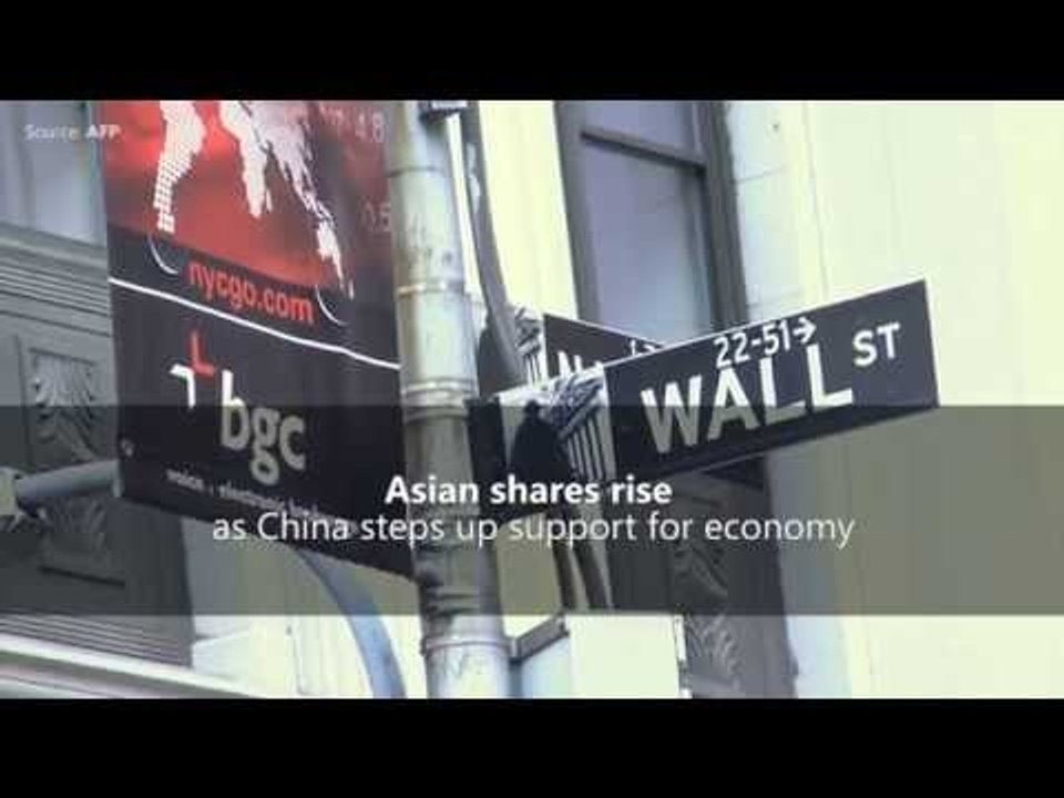 Asian shares rise as China steps up support for economy