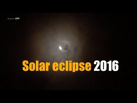 Indonesia and the Pacific region have been treated a total solar eclipse.