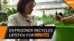 Thai ex-prisoner recycles lipstick for inmates