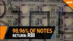 98.96% of invalidated notes returned after demonetisation: RBI