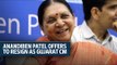 Anandiben Patel offers to resign as Gujarat CM