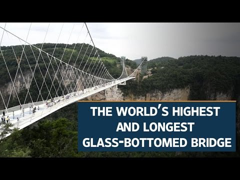 China opens longest glass bottom bridge in world