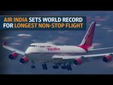 Air India flight sets distance record