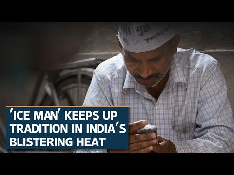 'Ice man' keeps up tradition in India's blistering heat
