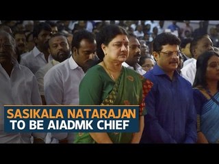 Sasikala Natarajan to be party chief: AIADMK