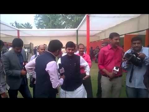 Shanwaz Hussain speaking to media on Bihar election results