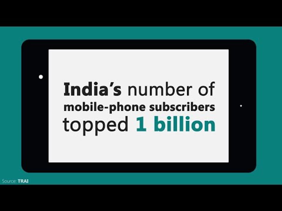 India mobile phone subscribers cross 1 billion, shows Trai data