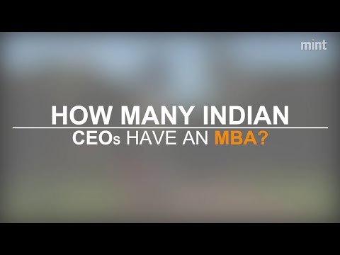 How many Indian CEOs have an MBA?