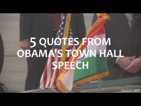 5 quotes from Obama's Town Hall Speech