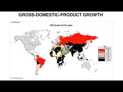 Which countries are experiencing negative growth?