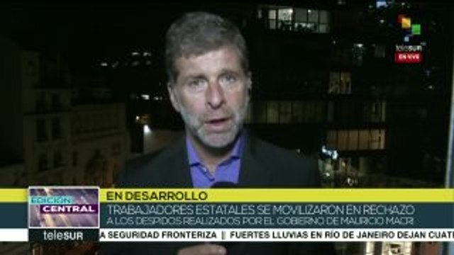 Trabajadores estatales argentinos van a paro en contra de despidos