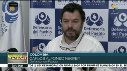 Defensoría colombiana alerta sobre riesgo electoral en 287 municipios