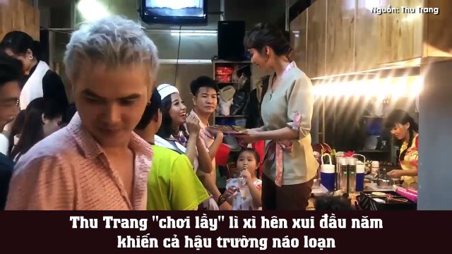 Thu Trang chơi lầy lì xì hên xui đầu năm khiến cả hậu trường náo loạn