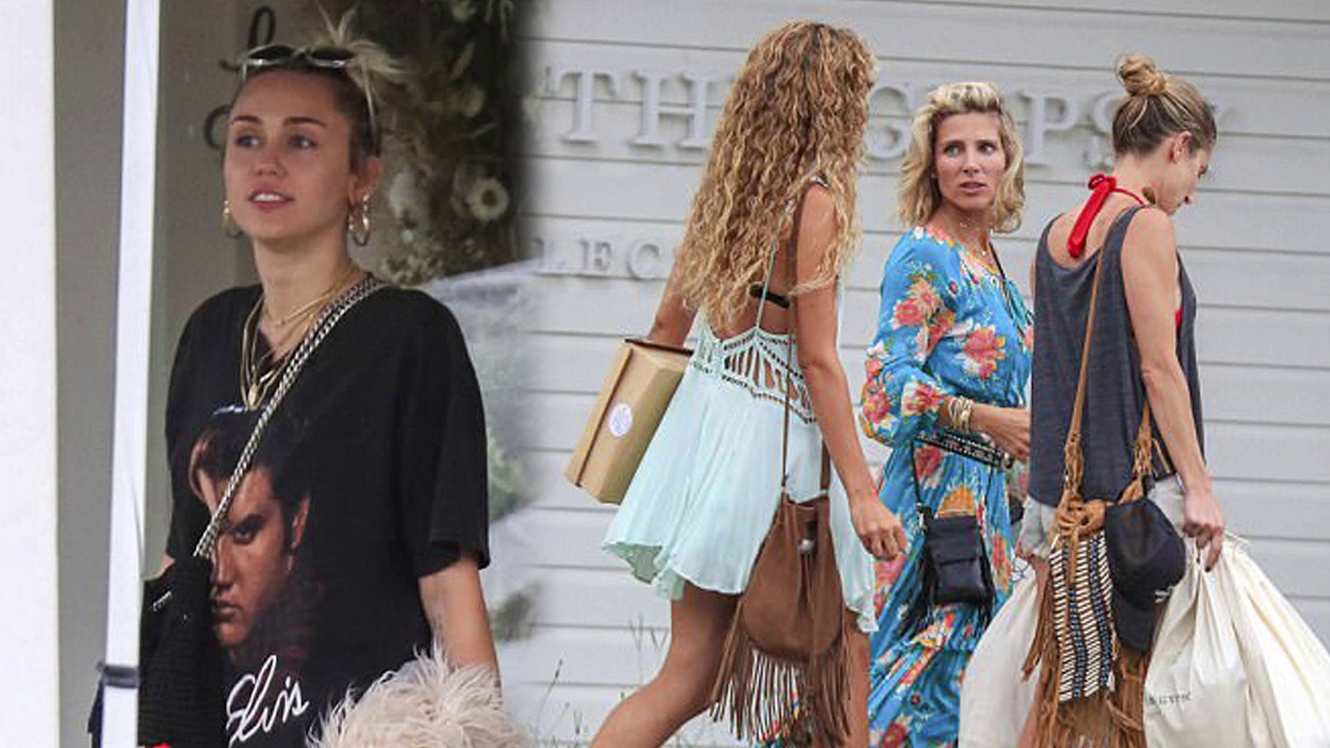 Miley Cyrus leaves fiancé Liam Hemsworth at home as she joins future sister-in-law Elsa Pataky for a