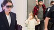 Victoria Beckham cuts a stylish figure as she arrives in Miami with the whole clan (including Harper, six, in £235 Gucci loafers) to celebrate New Year... following lavish Cotswolds Christmas.
