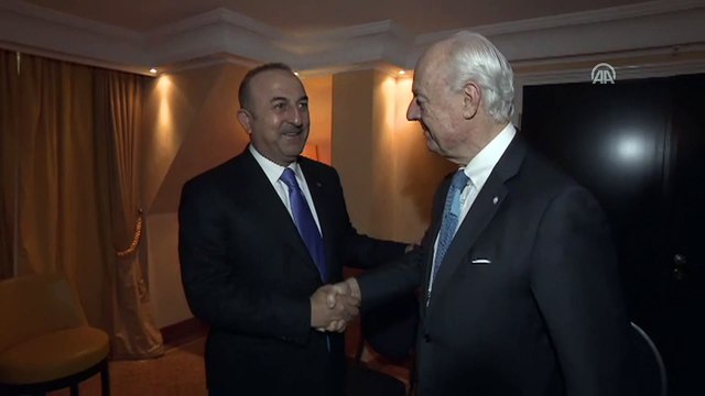 Dışişleri Bakanı Çavuşoğlu, BM Suriye Özel Temsilcisi Mistura ile görüştü - BERLİN