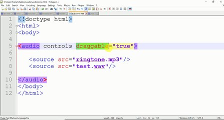 HTML for Beginner Tutorial#28 -Audio-Preload,Muted,Autoload and Loop Attributes