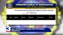Rape Victim Shocked After Offender Taken Off Sex Offender Registry