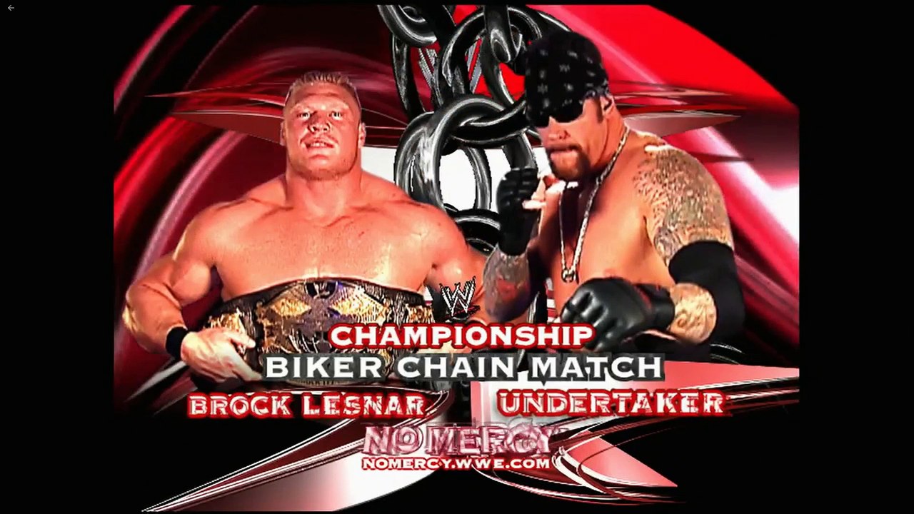 Wwe No Mercy 2003 - Brock Lesnar(c) Vs The Undertaker - Biker Chain Match - Wwe Championship - Official Promo - 720p