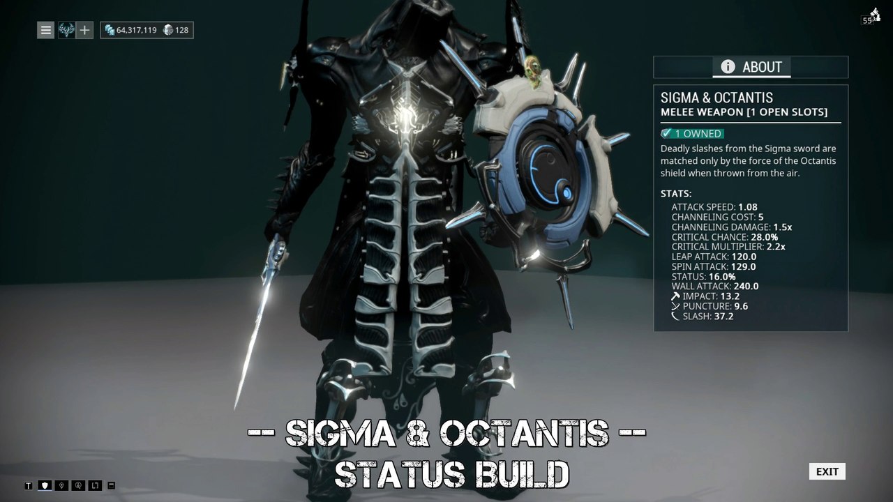 Warframe Sigma & Octantis - Status Build (2 forma)