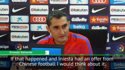 Download Video: Valverde would allow Iniesta to leave Barcelona for China - if he wanted