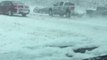 Plus de 40 véhicules se rentrent dedans en pleine tempête de neige sur l'autoroute