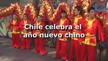 Dragones y leones bailan para recibir el Año Nuevo chino en Chile