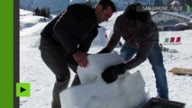 L'intégration au niveau supérieur en Italie : des migrants construisent des igloos dans les Alpes