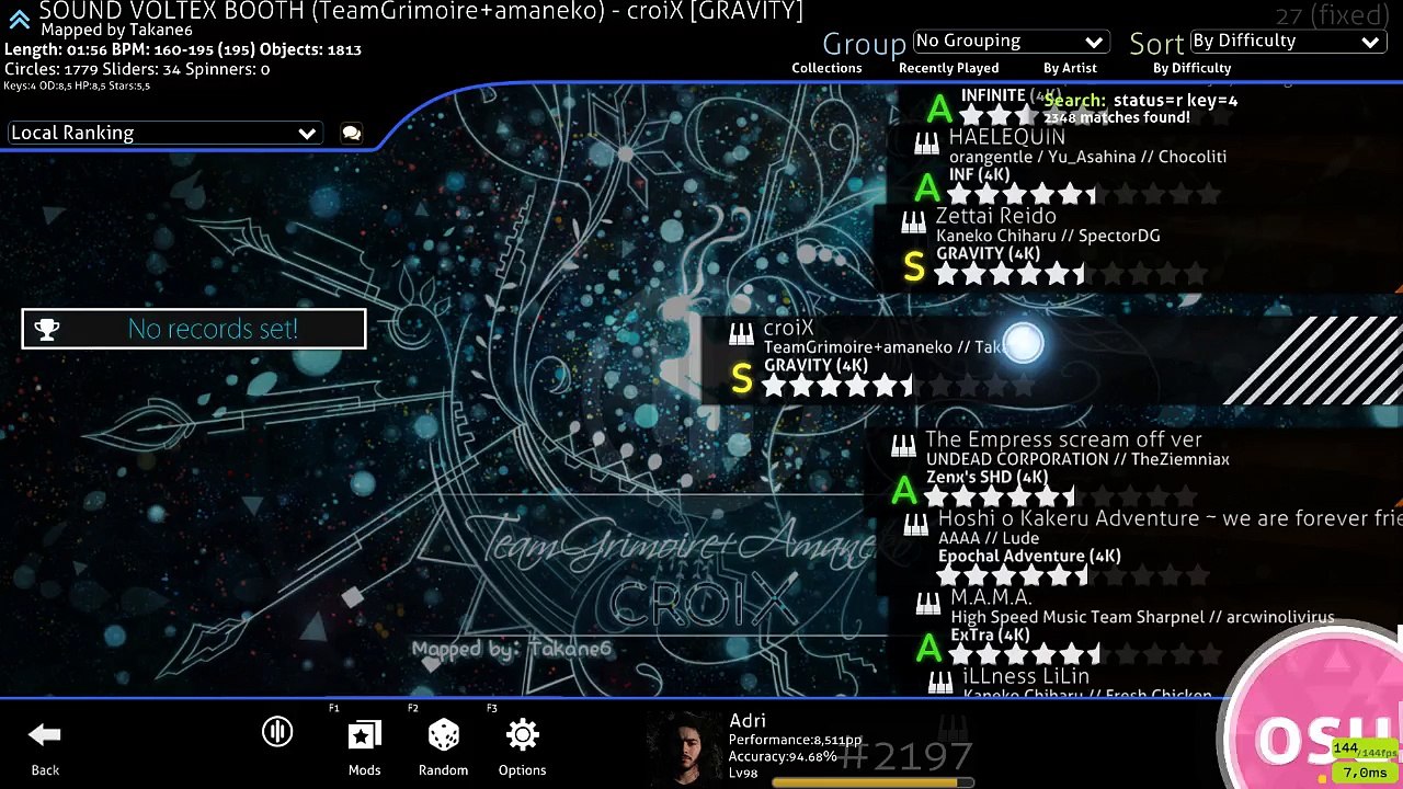 Live PP displaytest  for mania (beta)