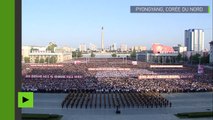 Des dizaines de milliers de Nord-Coréens défilent contre les Etats-Unis et en soutien à Kim Jong-un