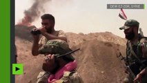 Les soldats syriens en liesse après avoir vaincu Daesh à Deir-ez-Zor avec l'appui russe